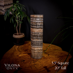Tangerine Sierra Onyx Lamp (Table Lamp #26)