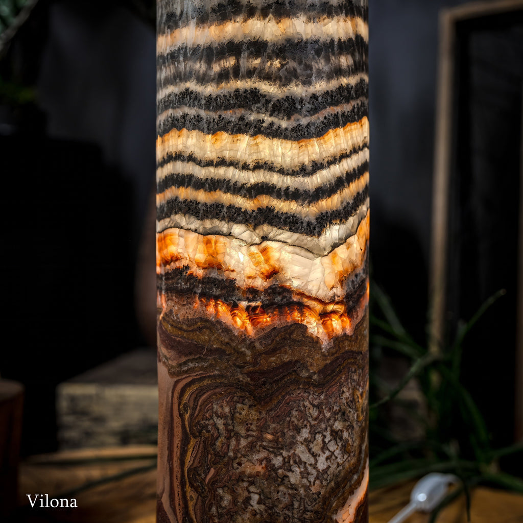 Tangerine Sierra Onyx Lamp (Table Lamp #5)