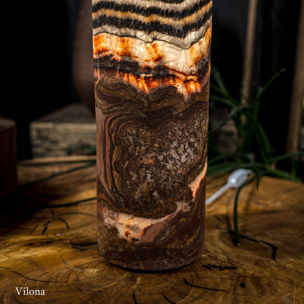Tangerine Sierra Onyx Lamp (Table Lamp #5)