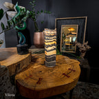 Tangerine Sierra Onyx Lamp (Table Lamp #8)