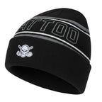 Cuffed 'Tattoo' Knit Beanie (Tattoo Black)