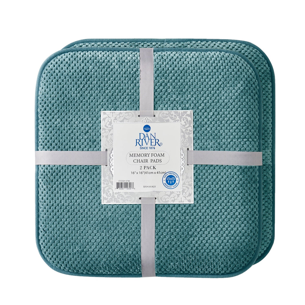 Dan River 2-4 Pack Memory Foam Non-Slip 16x16'' Chair Cushion Pad
