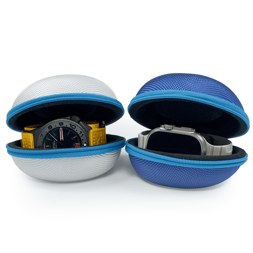 The Pod - Travel Watch Case Two-Pack - BluShark Blue & Great White