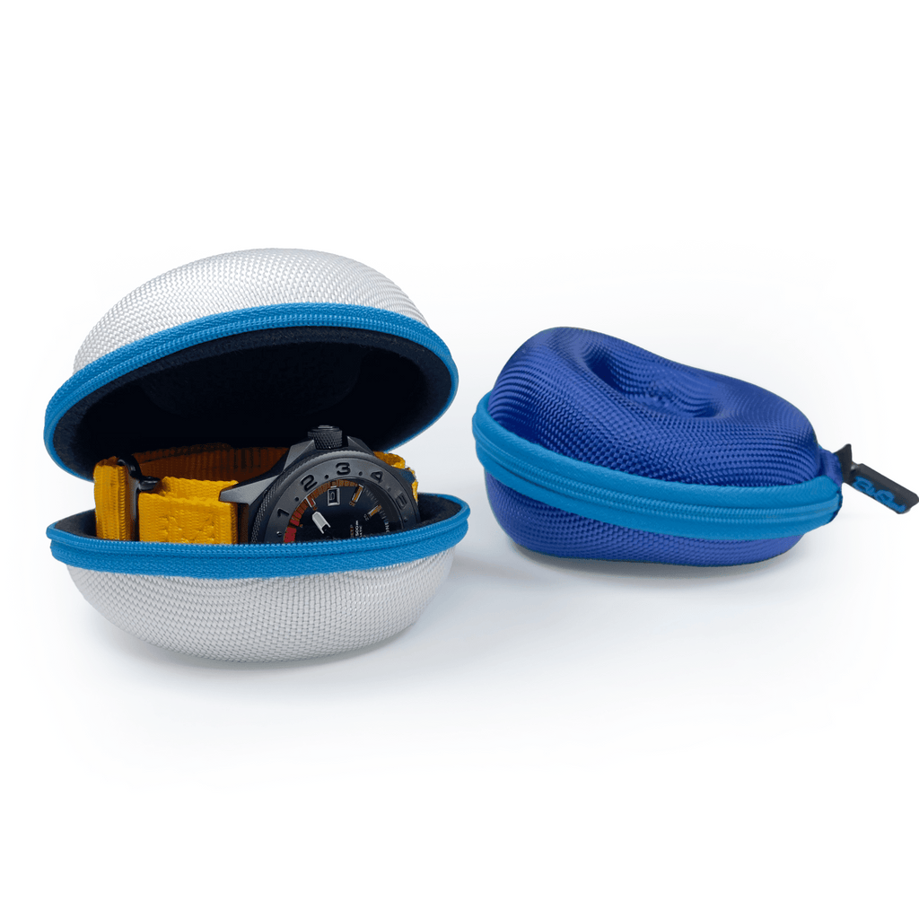 The Pod - Travel Watch Case Two-Pack - BluShark Blue & Great White