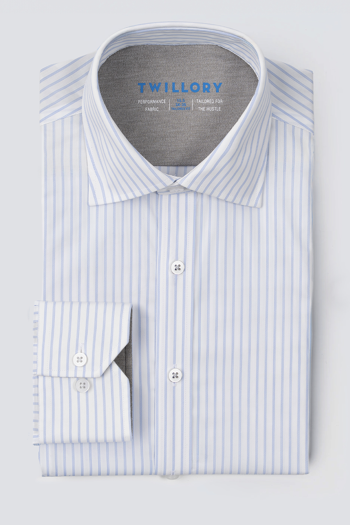 Leader Non-Iron Stripe // Thick White