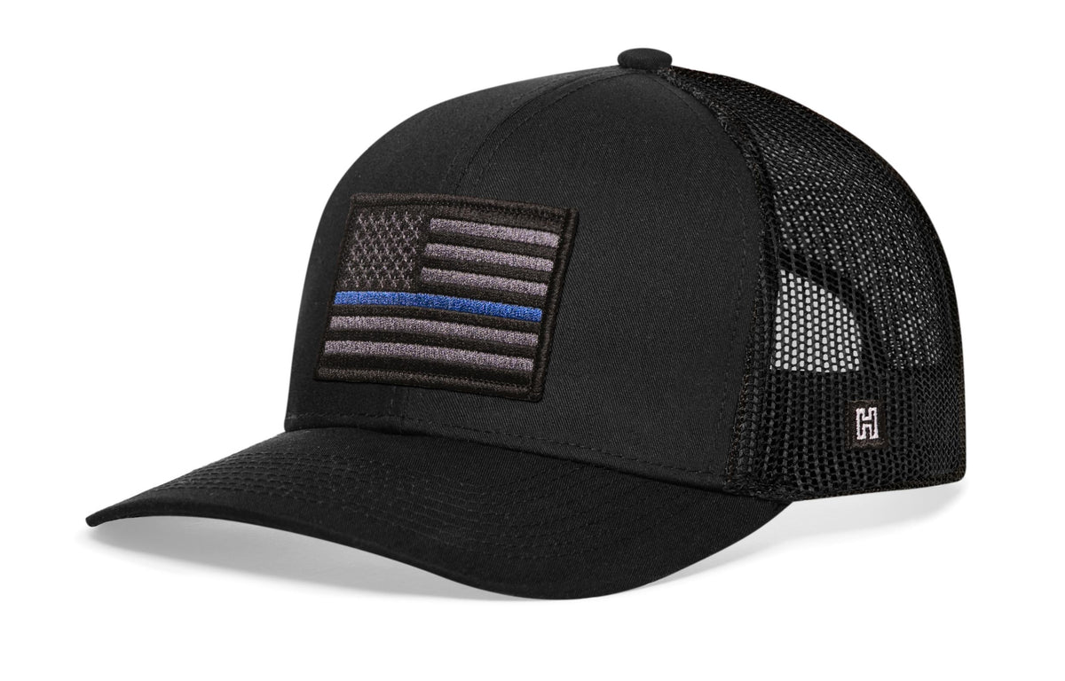 Thin Blue Line Trucker Hat  |  Tactical Police Snapback