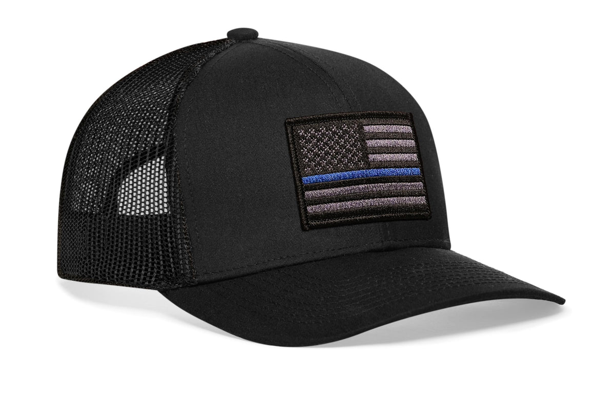 Thin Blue Line Trucker Hat  |  Tactical Police Snapback