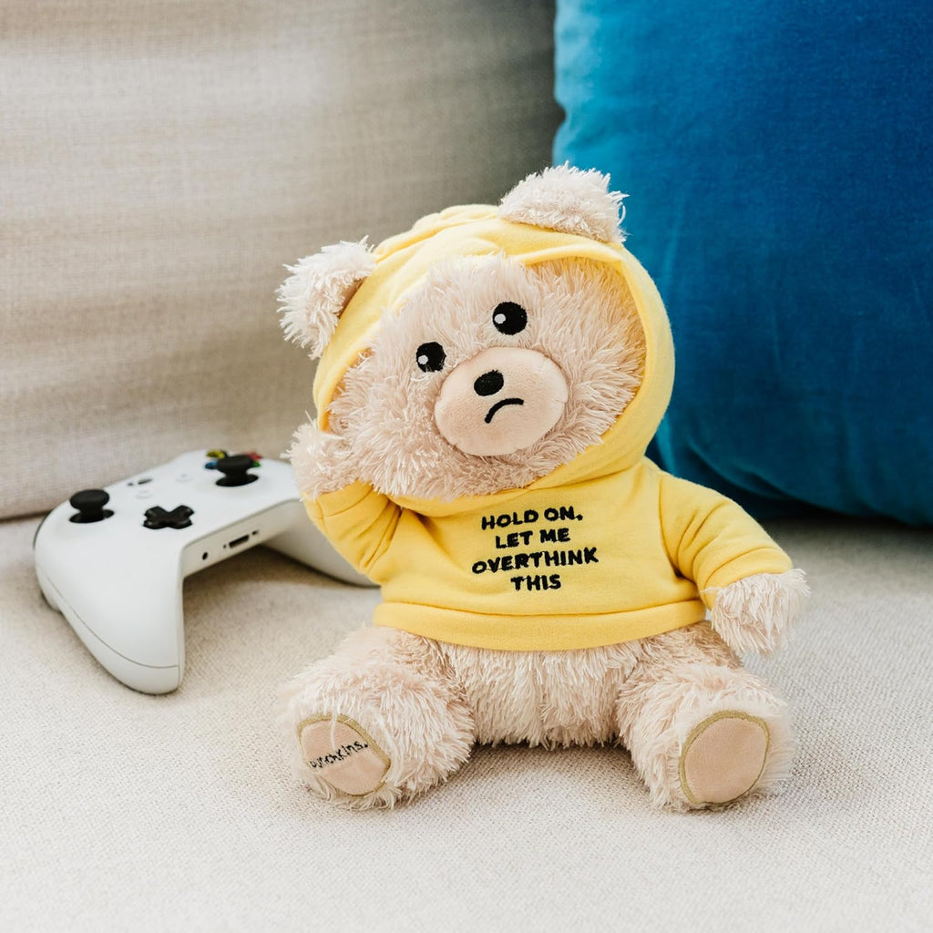Punchkins 🐻 "Let Me Overthink This" Teddy Bear Plushie - Gift for Overthinkers