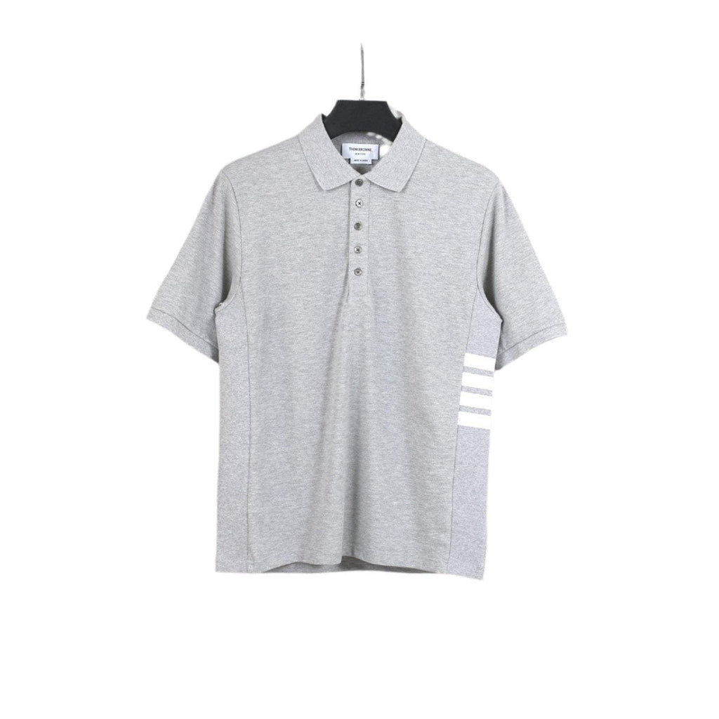 Thom Browne Grey T-Shirt with Collar