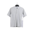 Thom Browne Grey T-Shirt with Collar