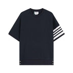 Thom Browne T-Shirt Without Collar 'Blue'