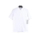 Thom Browne White T-Shirt with Collar