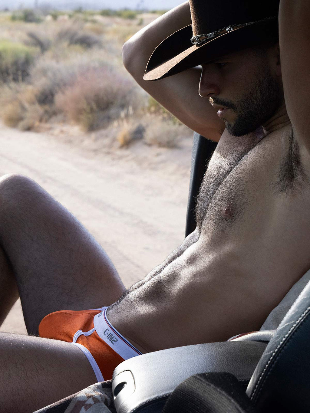 Throwback Fly Front Brief Basketball Orange
