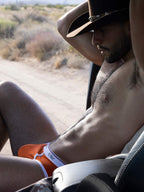 Throwback Fly Front Brief Basketball Orange