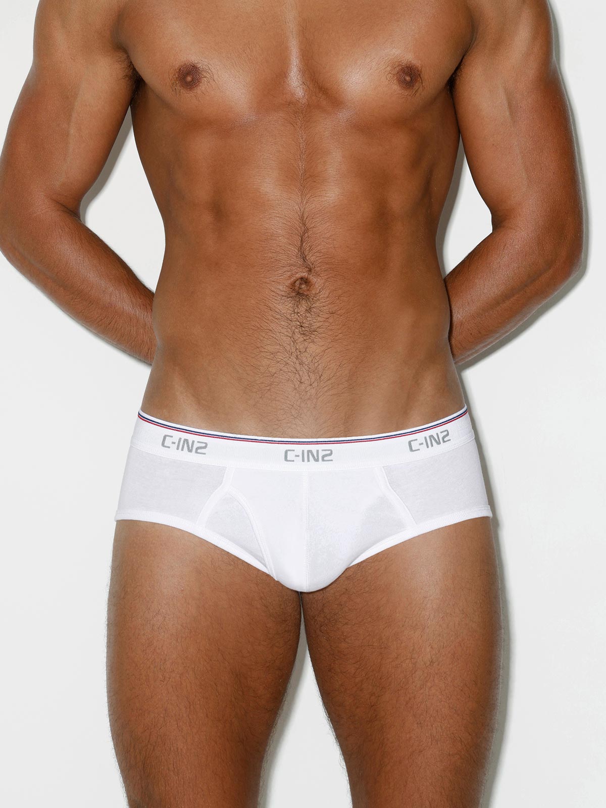 Throwback Fly Front Brief White