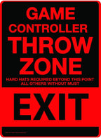 Metal Tin Sign "Game Controller THROW ZONE" Bedroom Gamer Wall Decor #F-101