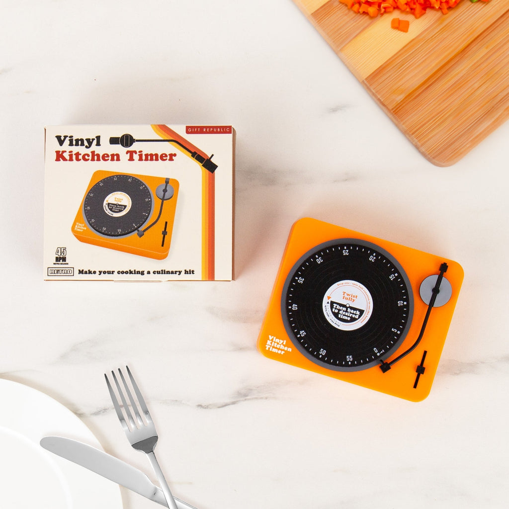 Retro Vinyl Record Player Kitchen Timer – Stylish & Fun Way to Keep Your Cooking 🎁