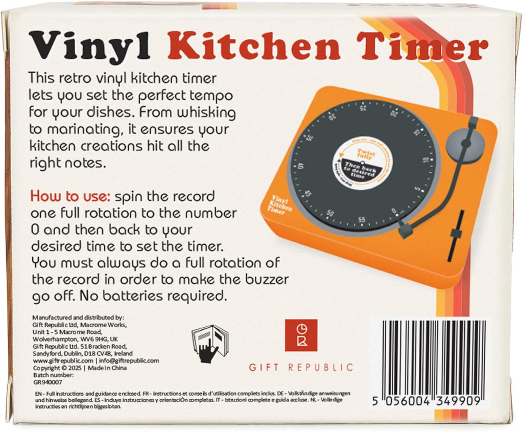 Retro Vinyl Record Player Kitchen Timer – Stylish & Fun Way to Keep Your Cooking 🎁