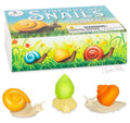 Mini Snail Figurines in Matchbox – 3-Piece Cute Toy Set by Archie McPhee