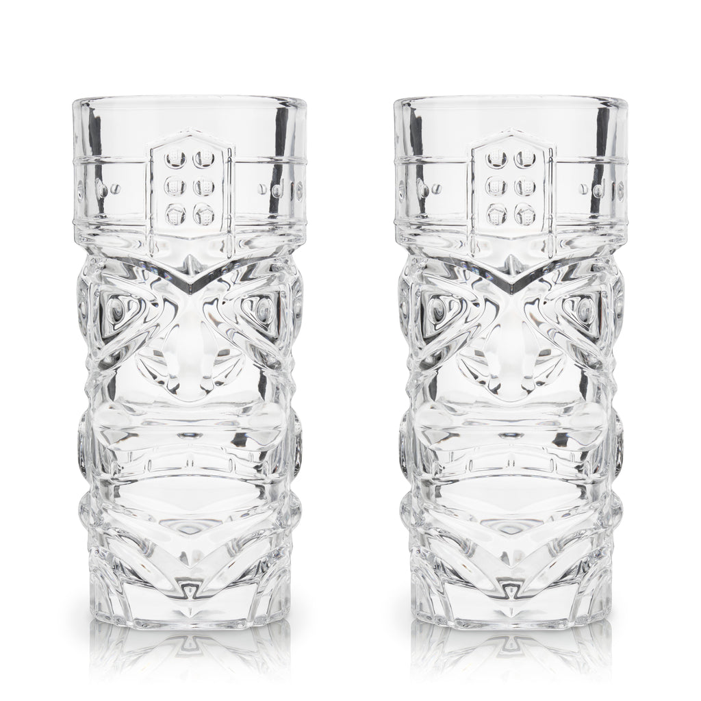 Pacific Crystal Tiki Glasses Set of 2