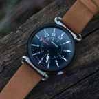 TK-01 - Trek Watch with Italian Leather Strap - Whiskey Brown