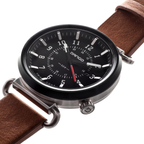 TK-01 - Trek Watch with Italian Leather Strap - Whiskey Brown