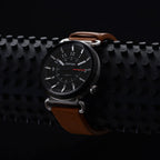 TK-01 - Trek Watch with Italian Leather Strap - Whiskey Brown