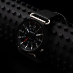 TK-01 - Trek Watch with Italian Leather Strap - Jet Black