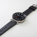 TK-01 - Trek Watch with Italian Leather Strap - Jet Black