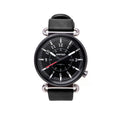 TK-01 - Trek Watch with Italian Leather Strap - Jet Black