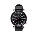 TK-01 - Trek Watch with Italian Leather Strap - Jet Black