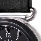 TK-01 - Trek Watch with Italian Leather Strap - Jet Black