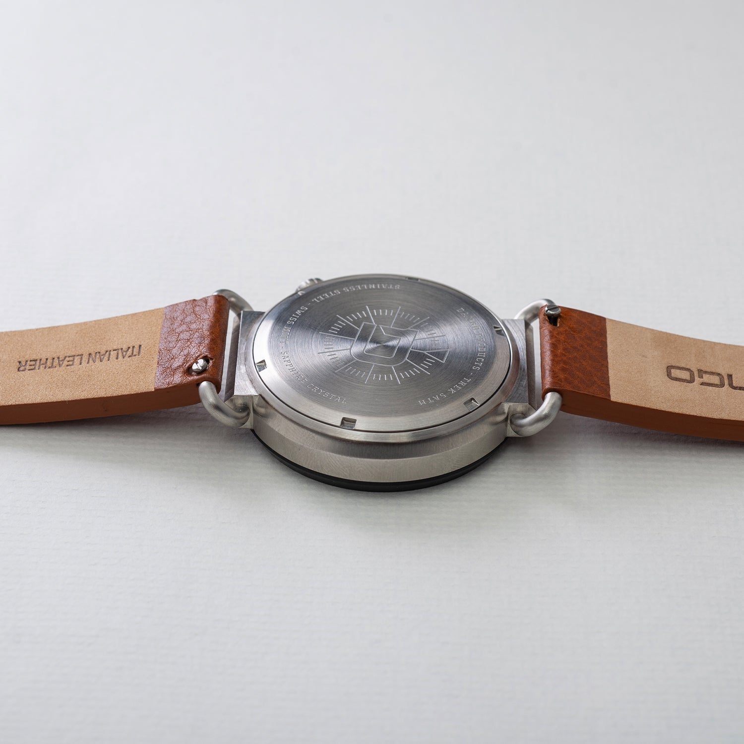 TK-01 - Trek Watch with Italian Leather Strap - Whiskey Brown