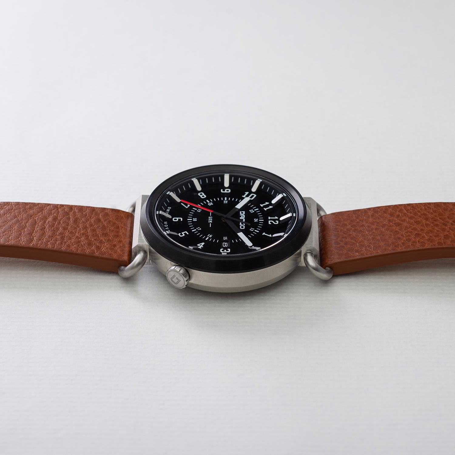 TK-01 - Trek Watch with Italian Leather Strap - Whiskey Brown