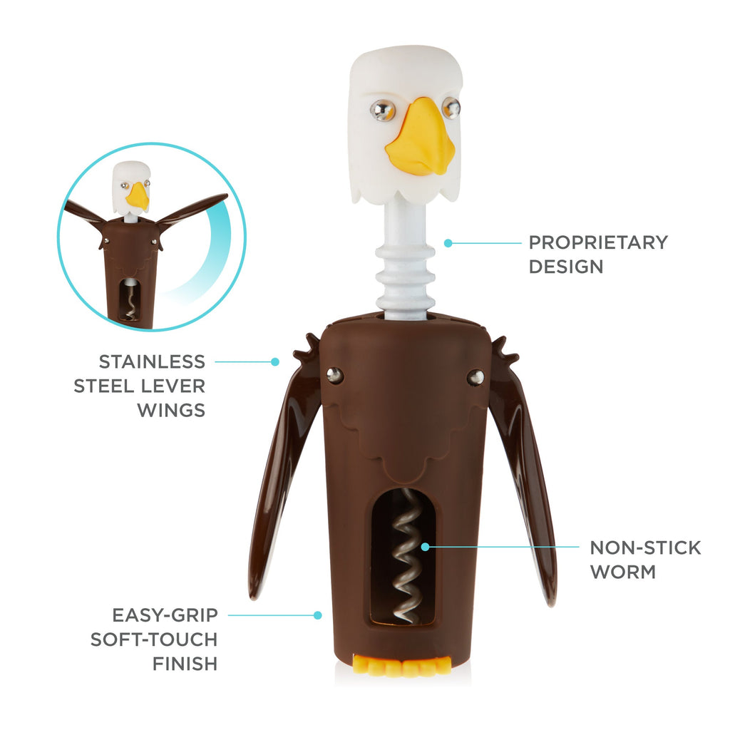 TrueZoo Baldwin Bald Eagle Winged Corkscrew