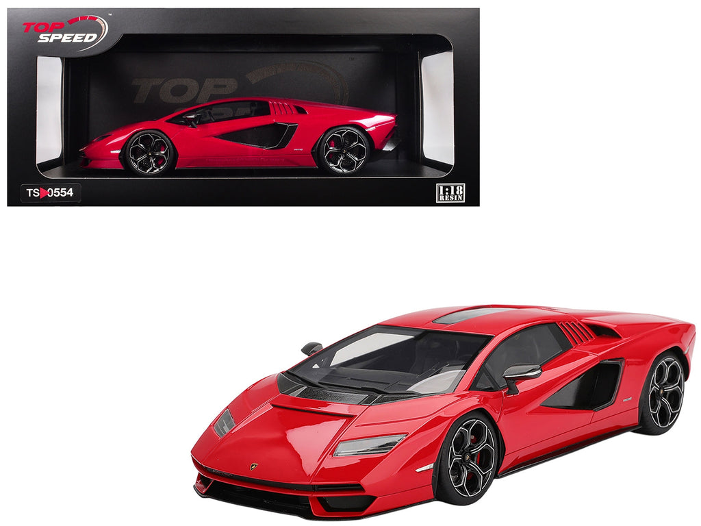 Lamborghini Countach LPI 800-4 Rosso Mars Red 1/18 Model Car by Top Speed