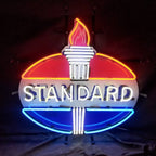 Torch with Standard Gasoline Neon Light Sign