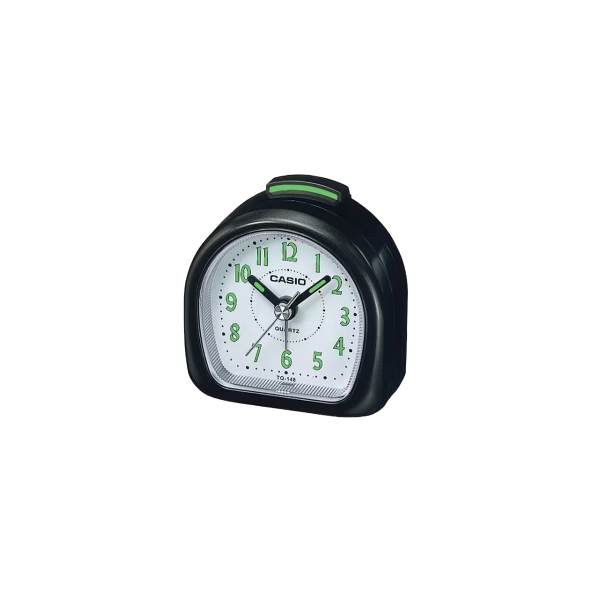 Casio Analog Alarm Clock White Dial Compact Bedside Clock - TQ-148-1D