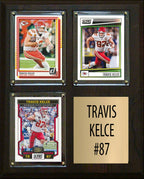 Travis Kelce 3 Card Plaque Donruss Fleer Topps 2026 2025 2024 Kansas City Chiefs