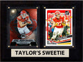 Travis Kelce 'Taylor's Sweetie' 2023 NFL Donruss 2 Card Plaque 6x8