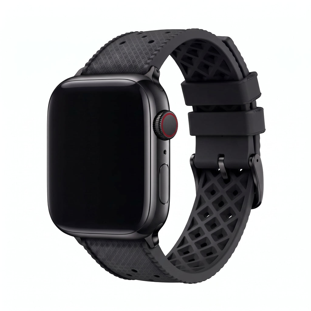 Tropical Rubber Band – For Apple Watch – Black