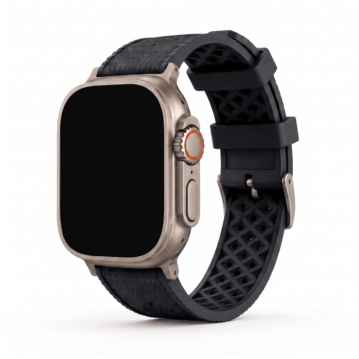 Tropical Rubber Band - For Apple Watch ULTRA - Black