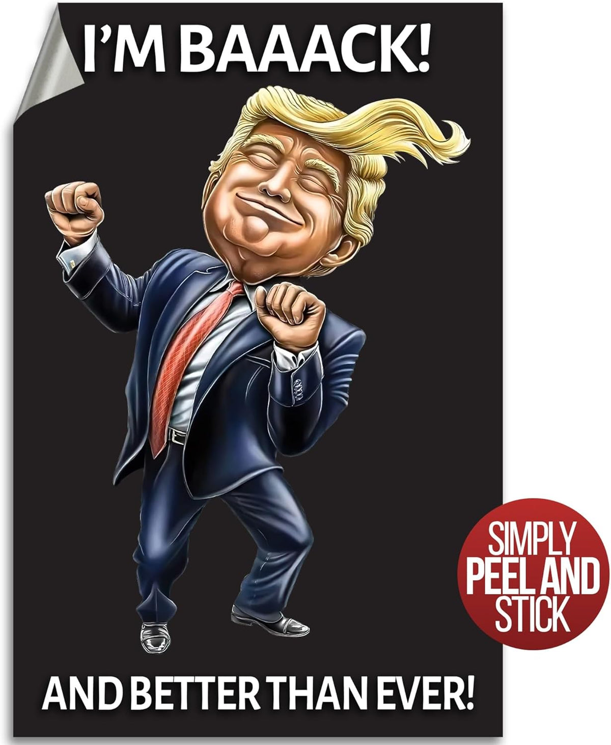 Donald Trump Victory Dance - Large 4x6" Die-Cut Bumper Sticker Car Decal