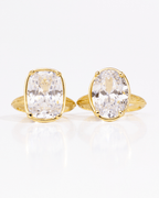 Sterling Silver Oval Cut CZ Cocktail Ring