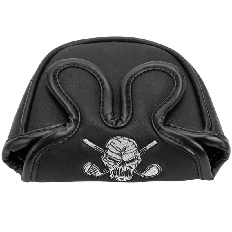 Dancing Skulls Putter Cover - Two Ball / Mallet Style (Black/White)