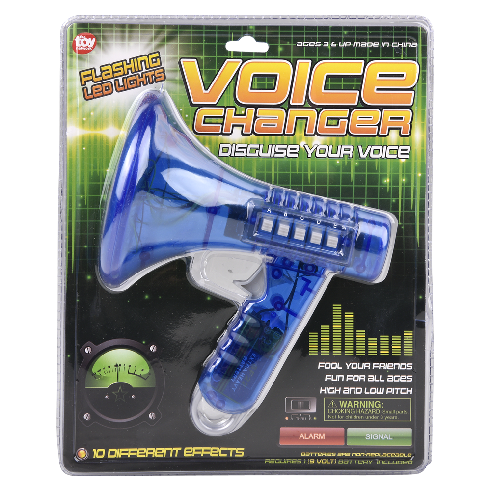 Voice Changer Megaphone Toy – 10 Funny Sound Effects Bullhorn Mic – Kids & Adult
