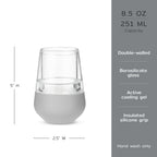 Glass Wine FREEZE™ in Gray, Set of 2