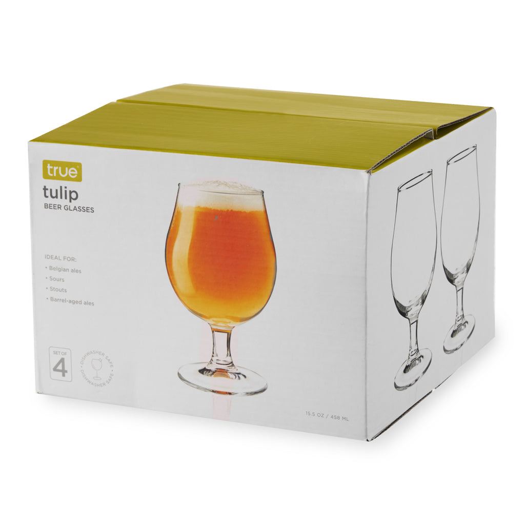 Beer Tulip Glasses, Set of 4