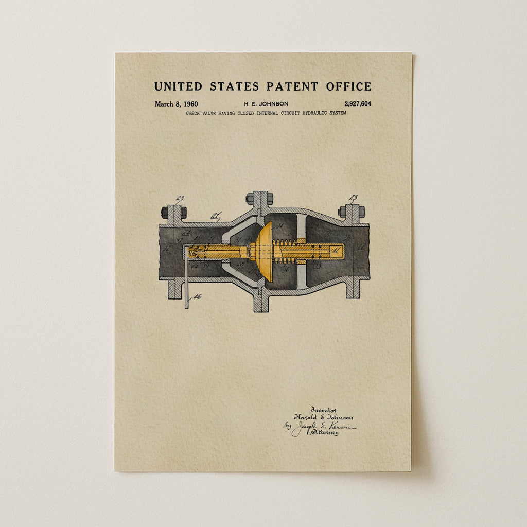 Check Valve Hydraulic System (1960)