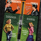 Switchblade Comb - 50's greaser folding comb costume prop - Archie McPhee